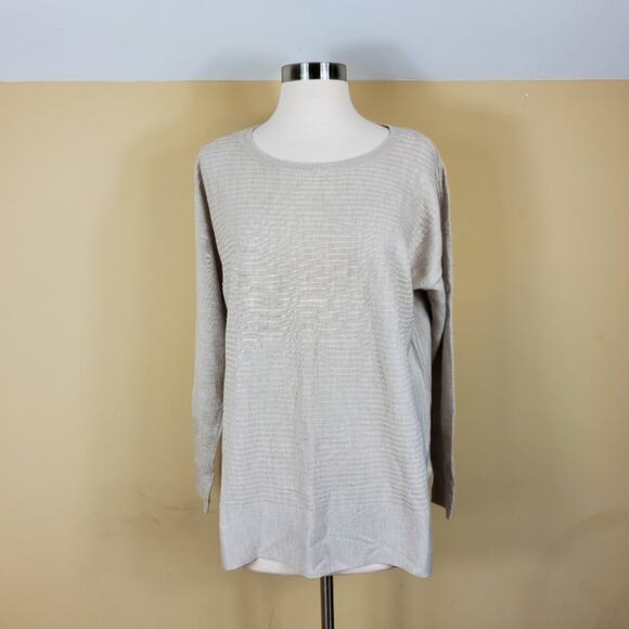 St. John's Bay Crew Neck Pullover Sweater Camel Heather Size LP - Picture 1 of 10